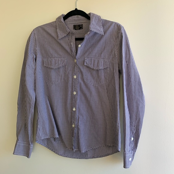 Abercrombie & Fitch high low button up Sz M - Picture 2 of 5